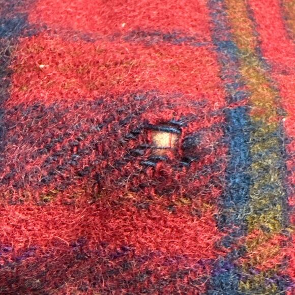 Vintage Pendleton Woolen Mills Blanket Throw Wool Plaid 52 X 68 Cabincore READ - Picture 6 of 12